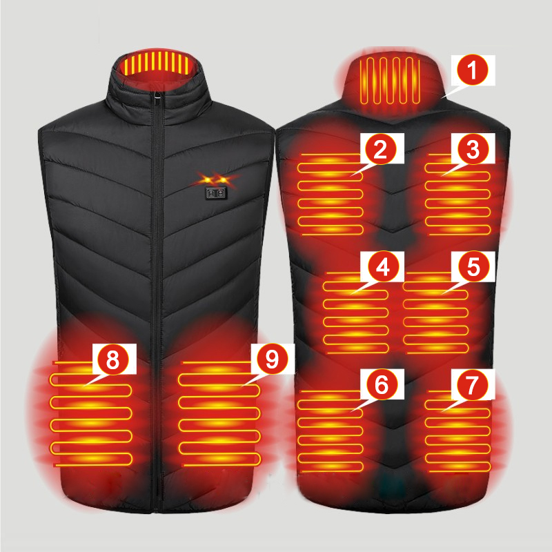 Outdoor Hunting Heater - Зимний 9-зонный жилет с подогревом, уличный