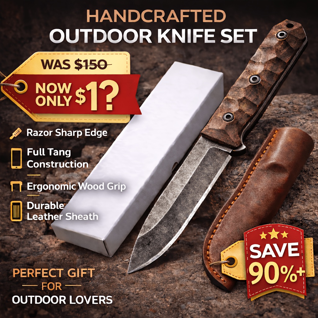 Outdoor Hunting Gifts - Прецизионно заточенный походный нож из нержавеющей