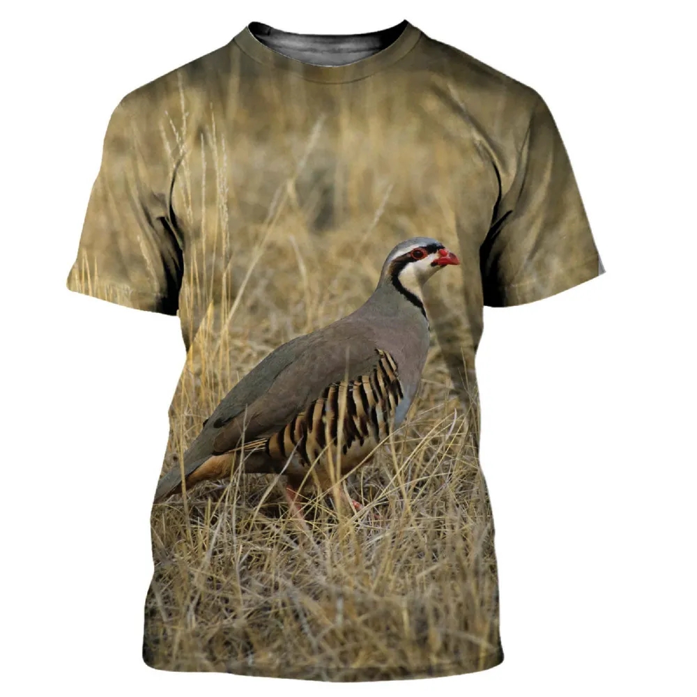 Hunting Quail - Футболка мужская камуфляжная с принтом перепелов